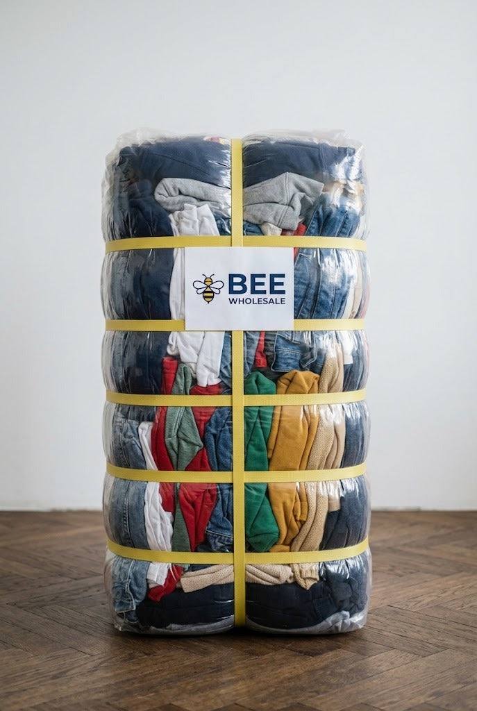 Ballot de vêtements de marque 25 kg Bee Wholesale, vue de face