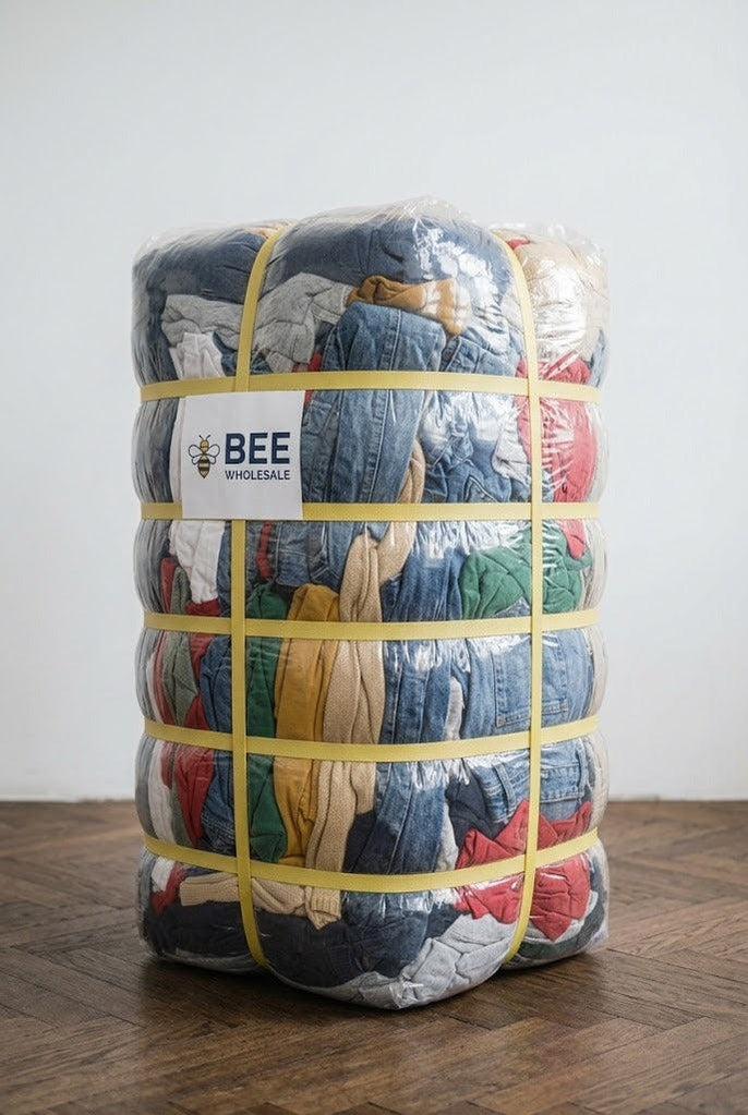 Ballot de vêtements de marque 25 kg Bee Wholesale, vue de trois-quarts droite
